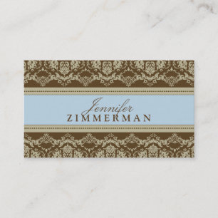 Visita Tarjeta de presentación del diseñador de Damask 