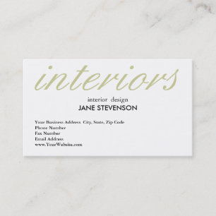 Visita Tarjeta de presentación del Diseñador de interiore