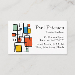 Visita Tarjeta de presentación del diseñador gráfico