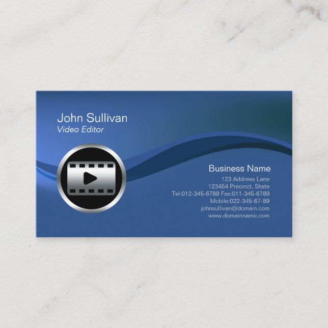 Visita Tarjeta de presentación del editor de vídeo del ic (Anverso)