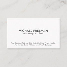 Visita Tarjeta de presentación del fiscal blanco de Moda