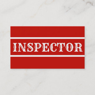 Visita Tarjeta de presentación del inspector