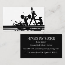 Tarjeta de presentación del instructor de fitness