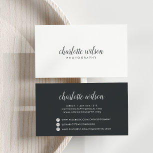 Visita Tarjeta de presentación del logotipo de caligrafía