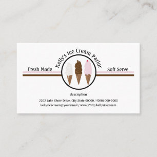Visita Tarjeta de presentación del logotipo de Ice Cream