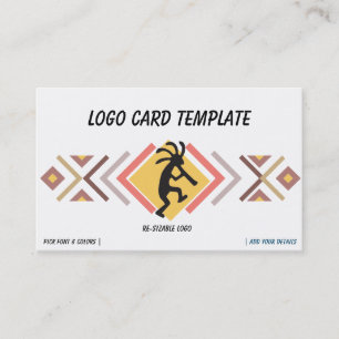 Visita Tarjeta de presentación del logotipo de Kokopelli 