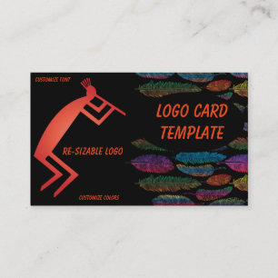Visita Tarjeta de presentación del logotipo de Kokopelli