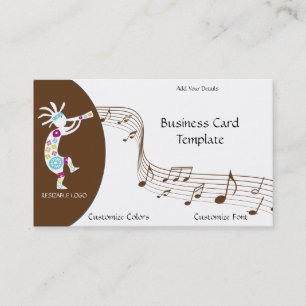 Visita Tarjeta de presentación del logotipo de Kokopelli 