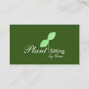 Visita Tarjeta de presentación del logotipo de la planta 