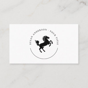 Visita Tarjeta de presentación del logotipo del caballo 
