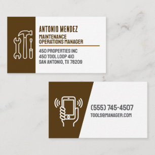 Visita Tarjeta de presentación del logotipo del martillo