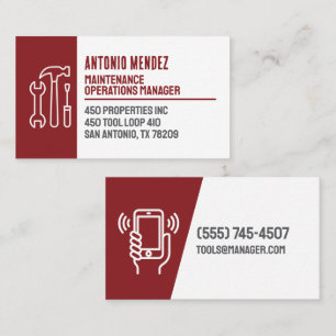 Visita Tarjeta de presentación del logotipo del martillo 