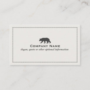 Visita Tarjeta de presentación del logotipo del oso