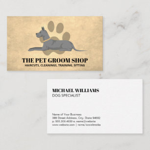 Visita Tarjeta de presentación del logotipo del perro