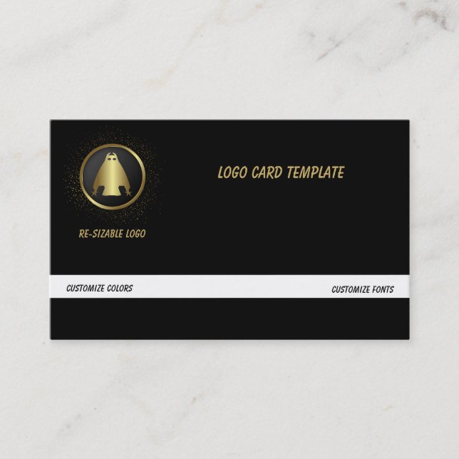 Visita Tarjeta de presentación del logotipo Gold Ancient  (Anverso)