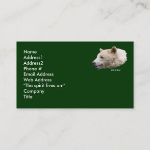 Visita Tarjeta de presentación del oso Kermode
