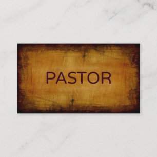Visita Tarjeta de presentación del Pastor Antique Brushed