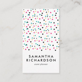 Visita Tarjeta de presentación del patrón de confeti de t