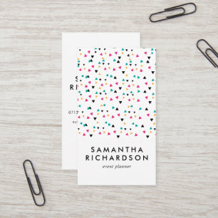 Visita Tarjeta de presentación del patrón de confeti de t