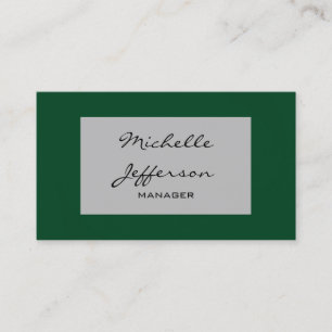 Visita Tarjeta de presentación del patrón de gris verde d