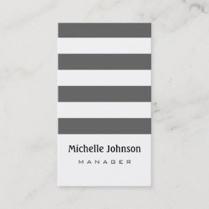 Visita Tarjeta de presentación del patrón de rayas blanca