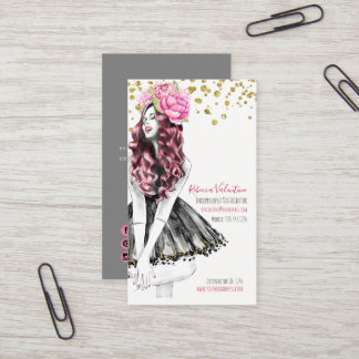 Visita Tarjeta de presentación del salón de belleza Fashi