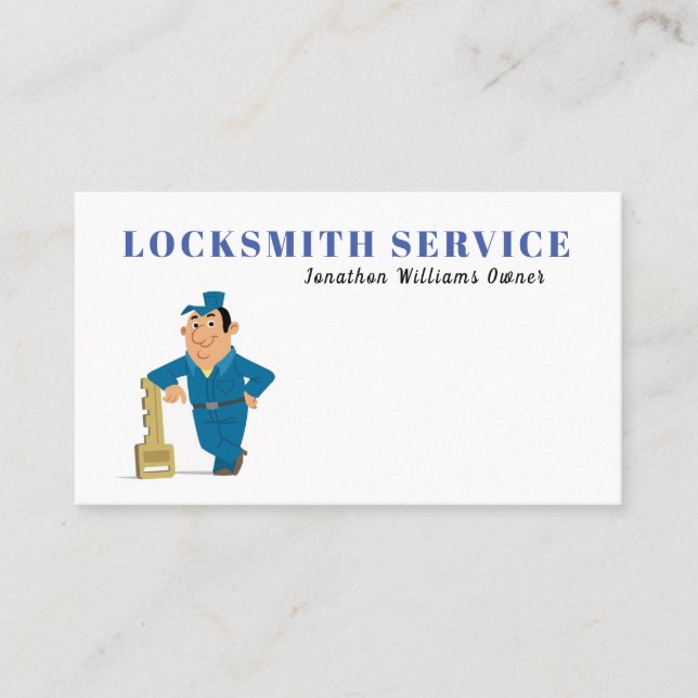 Visita Tarjeta de presentación del servicio de locksmith  (Anverso)