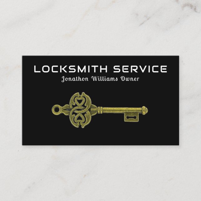 Visita Tarjeta de presentación del servicio de locksmith  (Anverso)