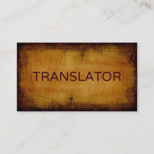 Visita Tarjeta de presentación del traductor de antigüeda