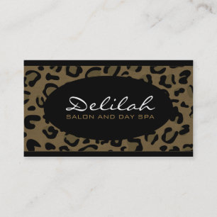 Visita Tarjeta de presentación Delilah Leopard Print Bla