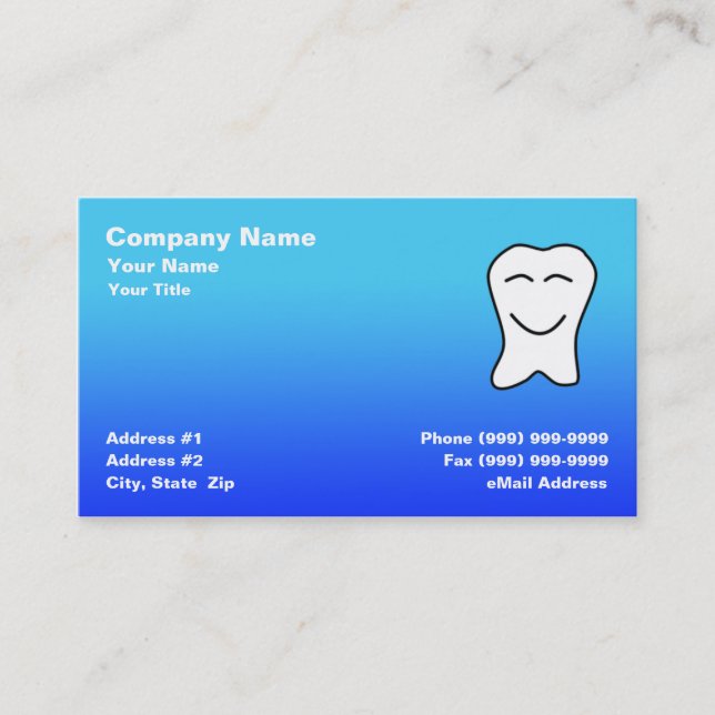 Visita Tarjeta de presentación dental (Anverso)