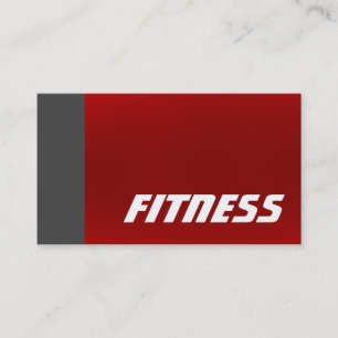 Visita Tarjeta de presentación deportiva Gray Red Fitness