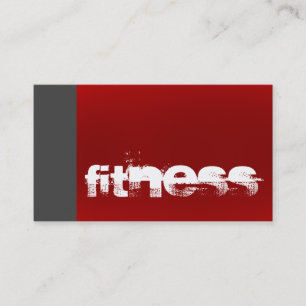Visita Tarjeta de presentación deportiva Gray Red Fitness