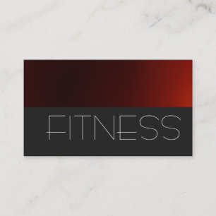 Visita Tarjeta de presentación deportiva Gray Red Fitness