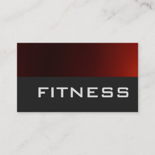 Visita Tarjeta de presentación deportiva Gray Red Fitness