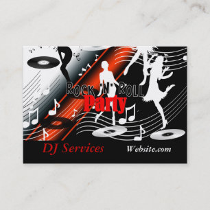 Visita Tarjeta de Presentación DJ Disc Jockey Música Retr