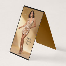 Tarjeta de presentación doblada