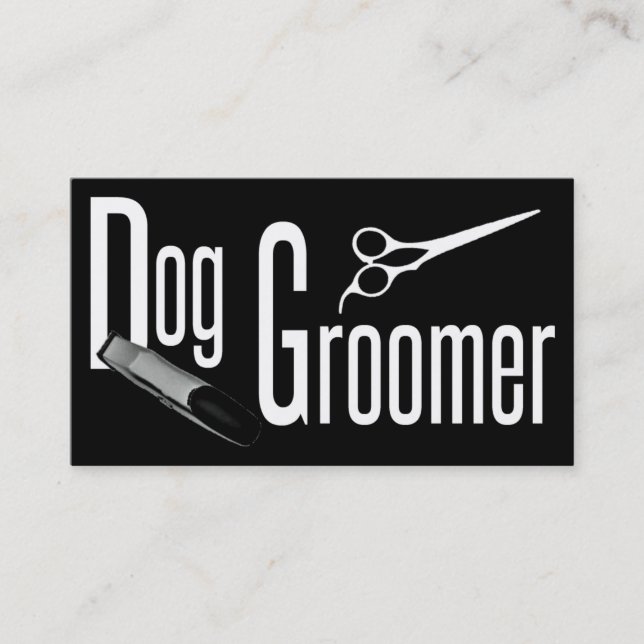 Visita Tarjeta de presentación Dog Groomer (Anverso)