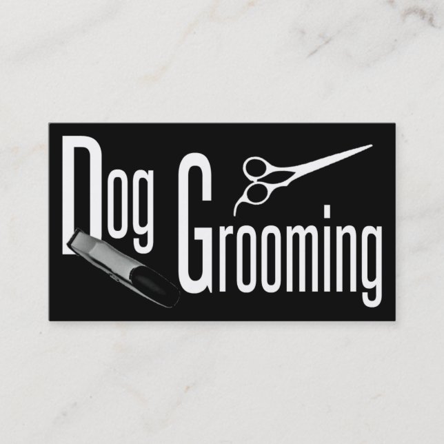 Visita Tarjeta de presentación Dog Grooming (Anverso)
