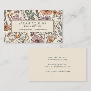 Visita Tarjeta de presentación Doula Floral Wildflowers