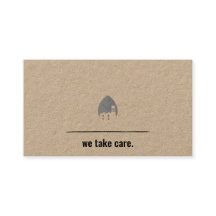 Tarjeta de presentación Eco Kraft minimalista