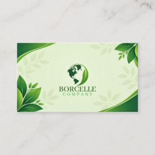Visita Tarjeta de presentación ecológica verde Naturale