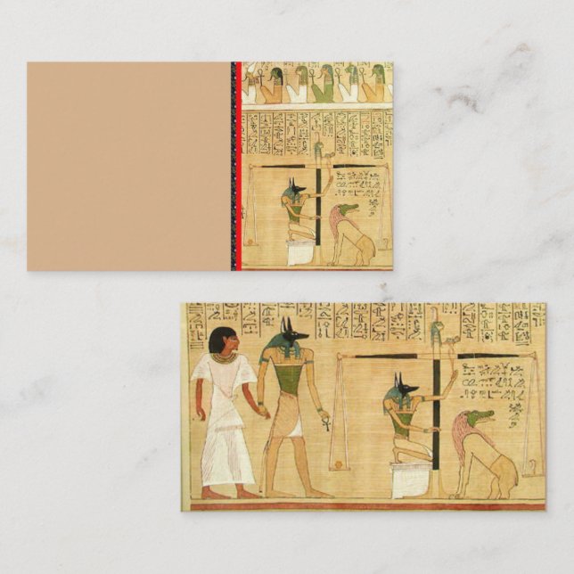 Visita Tarjeta de presentación Egipto-Hieroglyphs (Anverso / Reverso)