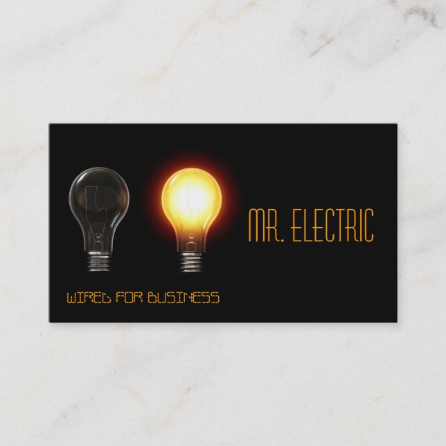 Visita Tarjeta de presentación eléctrica, eléctrica, eléc (Anverso)