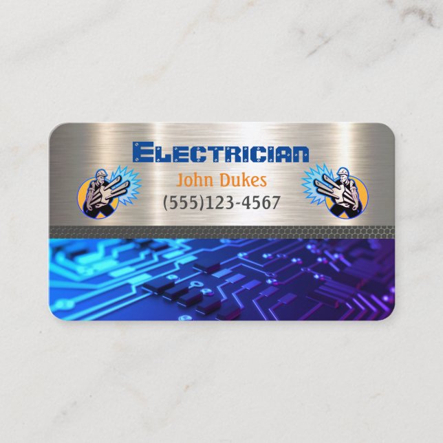 Visita Tarjeta de presentación electrónica Metalizado Han (Anverso)