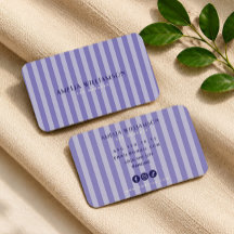 Tarjeta de presentación elegante a rayas minimalis