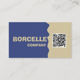 Visita Tarjeta de presentación elegante código QR azul