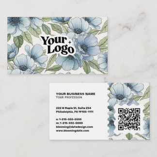 Visita Tarjeta de presentación elegante: código QR y logo