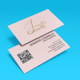 Visita Tarjeta de presentación elegante con código QR ros
