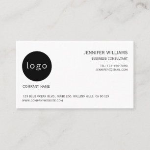 Visita Tarjeta de presentación elegante con logotipo Mini